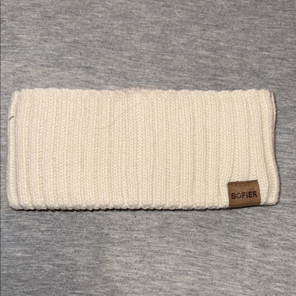 Sofier Cream Knit Winter Headband